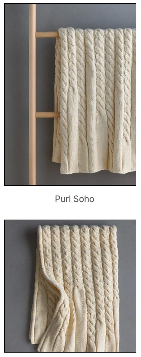 Up + Down Cables Blanket by Purl Soho