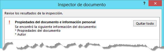 Elimina todos los metadatos de documentos de Word