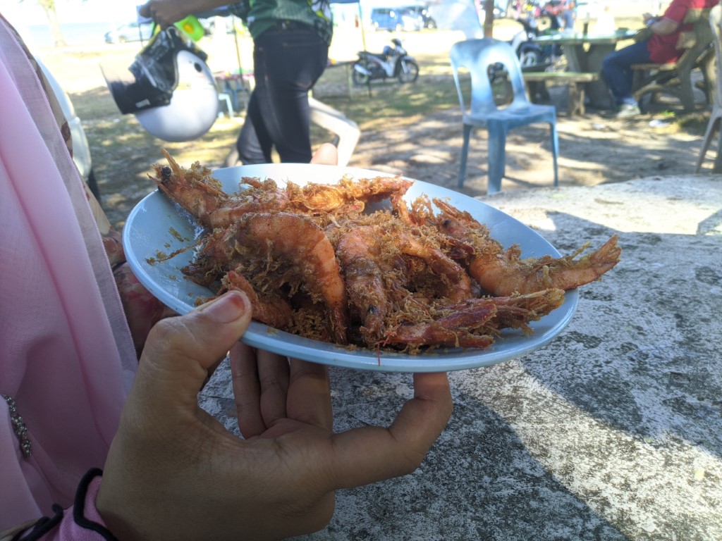 Udang Celup Tepung di Warung Mok Ngoh