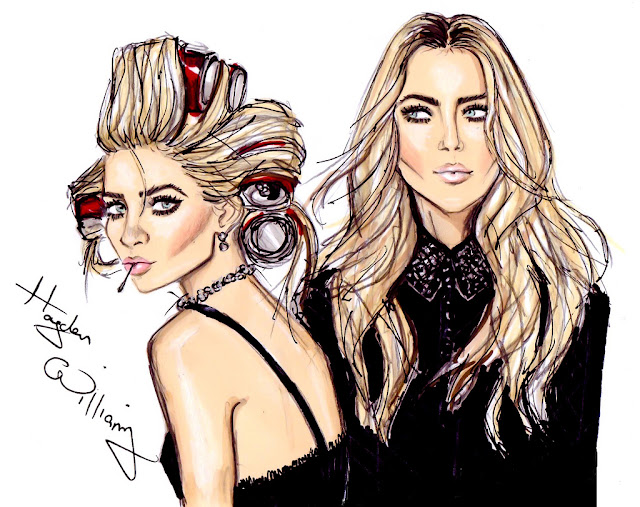 hayden williams marykate and olsen fashion illustration inspiration