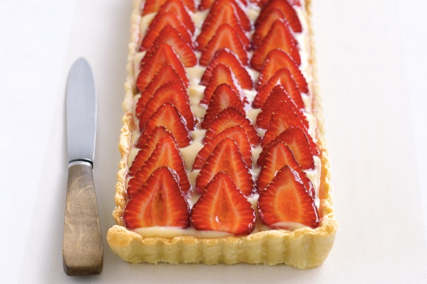 strawberry custard tart