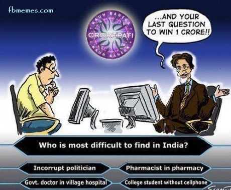 who is most difficult to Find in India | KBC Funny Question