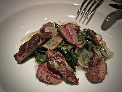 Wolf, chicken hearts and liver salad