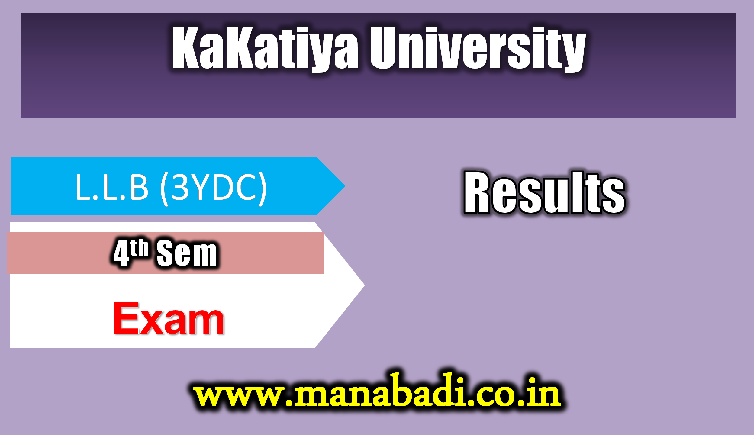 Kakatiya University LL.B. (3 YDC) 4th Sem Exam Sep, 2023 Results