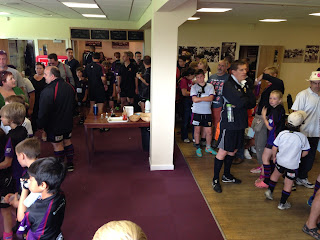 Bracknell dentist at Maidenhead RFC taking impressions for childrens gum shields