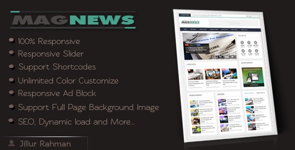 MagNews - Responsive Blogger Template