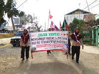 Pelajar Di Larangan Brebes Jalan Santai Dapat Hadiah Di HUT TNI