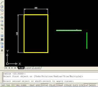 fillet menggunakan radius