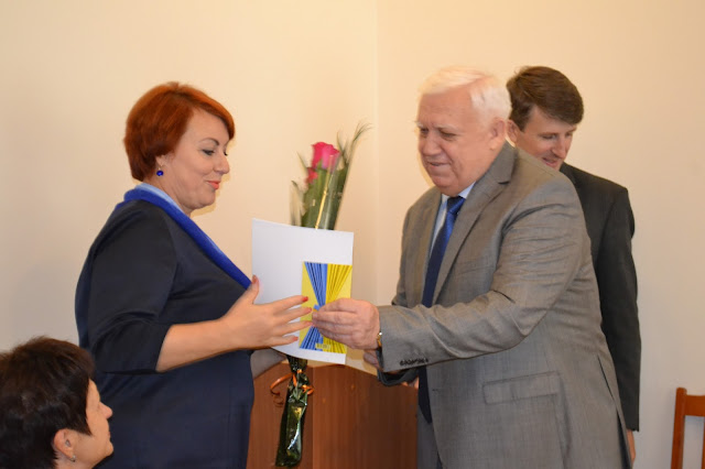 Ректор університету В’ячеслав Сергійович Шебанін привітав усіх вчителів з Днем працівника освіти 2015.