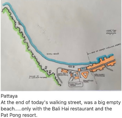 A Map of South Pattaya Beach in 1976.