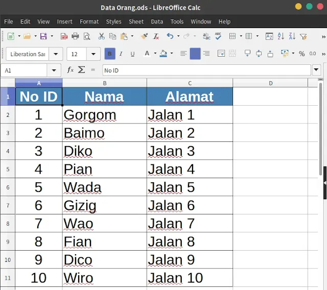 Latihan Mail Merge: Data Penerima