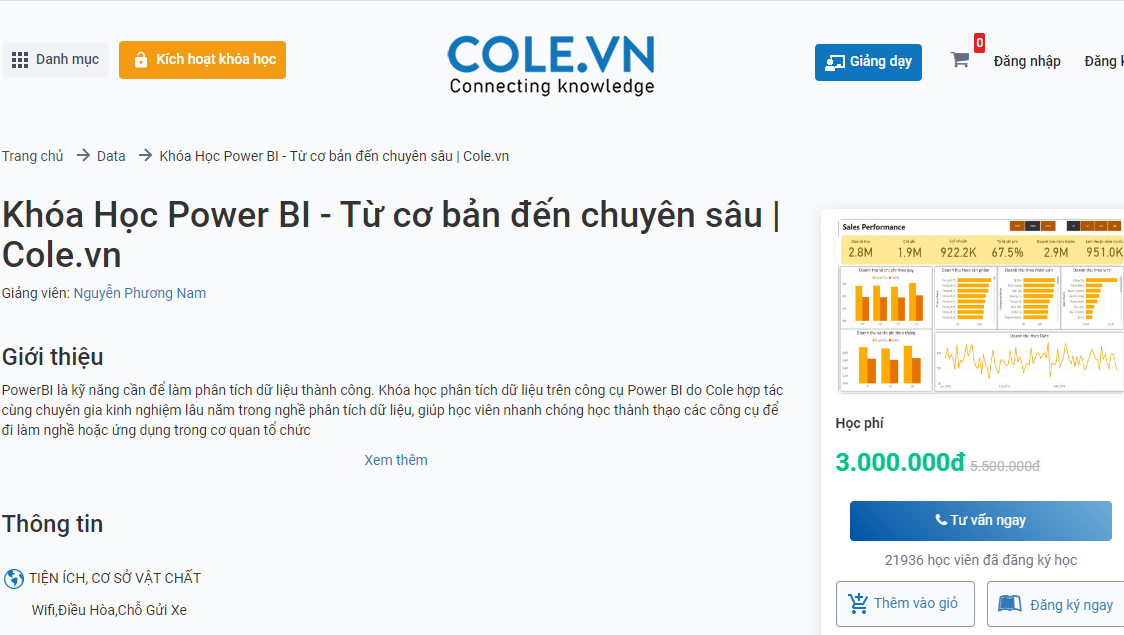 Chia Sẻ Power BI  Từ cơ bản đến chuyên sâu Cole.vn