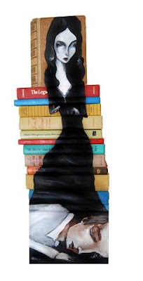 Stacked Book Portraits by Mike Stilkey