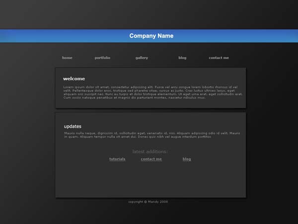 Free Editable PSD Website Template