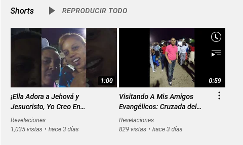 Ejemplos de YouTube Shorts