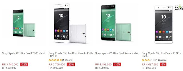 Harga HP Sony Xperia C5 Ultra Tahun 2017 Lengkap Dengan Spesifikasi, Layar 6 Inchi, 4G LTE, RAM 2GB, Kamera Utama 13 MP