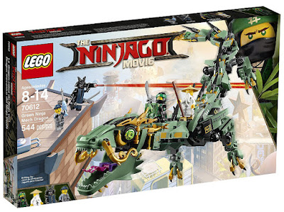 LEGO Ninjago LA PELICULA - 70612 Dragón mecánico del Ninja Verde | 2017 | Juego de Construcción | CAJA JUGUETE 