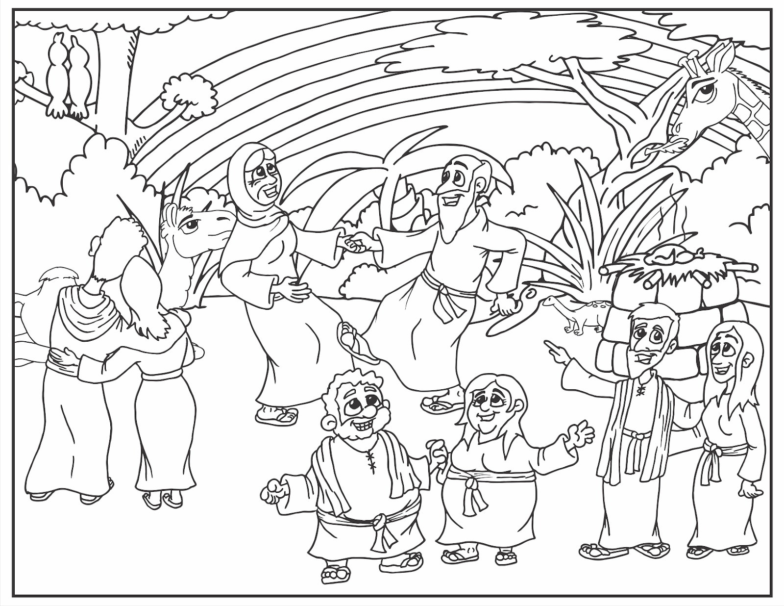 Noah Walking Out Of The Ark Coloring Pages 9