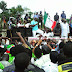 EKITI GOVERNORSHIP RACE: Podium Collapses As Fayose Campaigns In Segun Oni’s Home Town