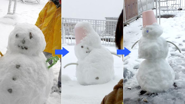 雪だるまの経過