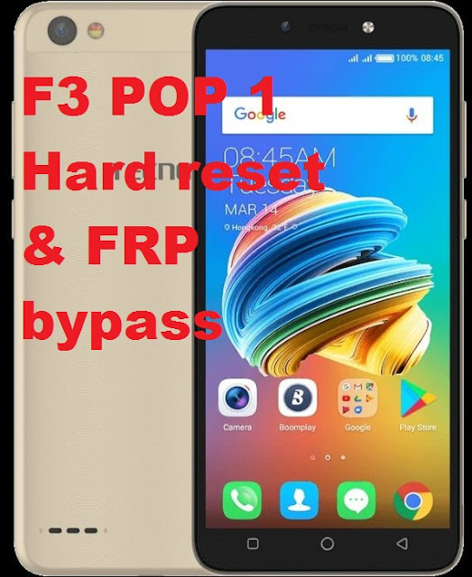 Tecno F3 POP1 hard reset. Pattern removal and frp bypass