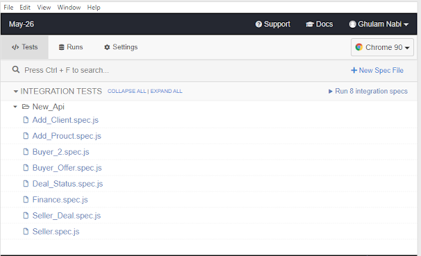 Test File Order in Cypress