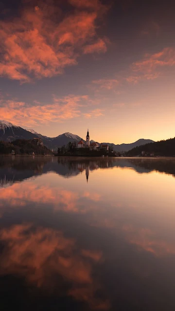 Igreja no Lago Bled Eslovénia