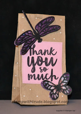 Thankful Thoughts, treat bag, Stampin' Up!, Stamp with Trude, thank you