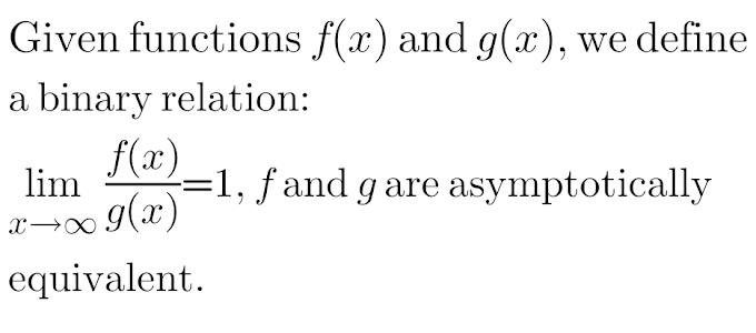 What do we mean when we say a function is asymptotic?