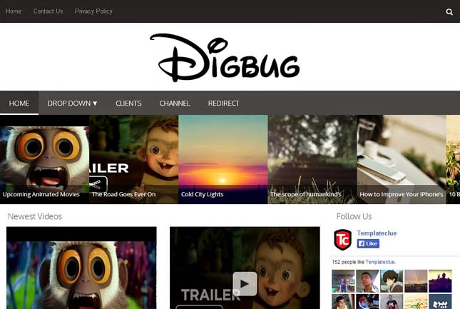 Digbug Responsive Blogger Template