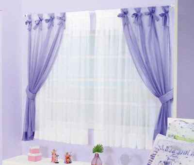 impressive purple and white curtains