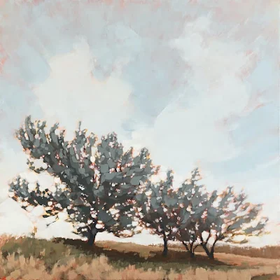 RUSSIAN OLIVE TREES painting Jim Musil
