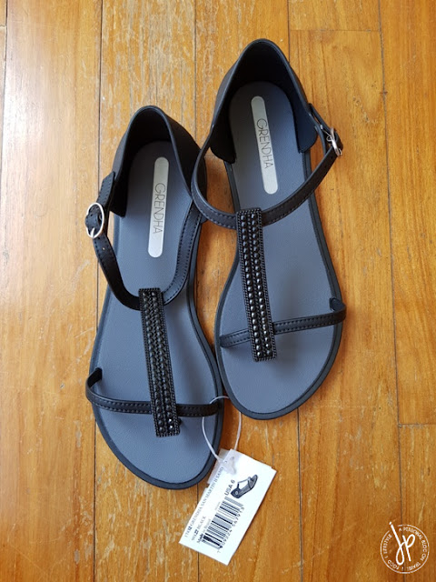 black sandals