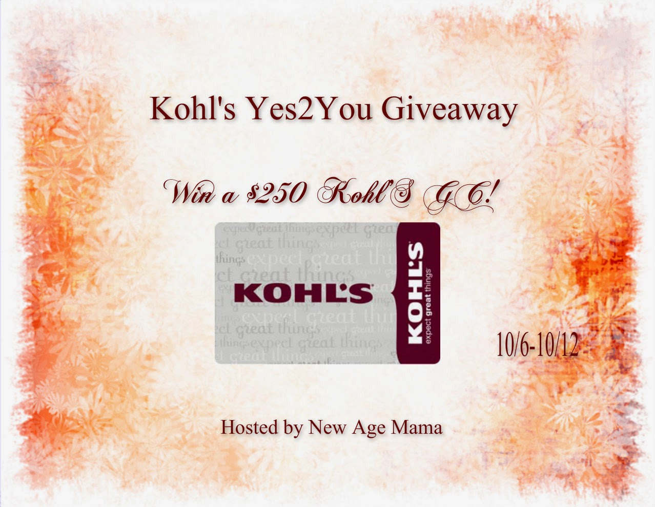 Kohl's YesToYou Rewards  250 Gift Card #Giveaway @kohls #Yes2You