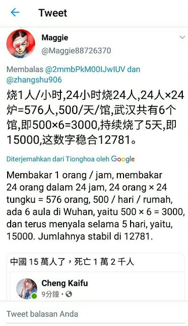 kabut Asab di Wuhan Mayat dikremasi