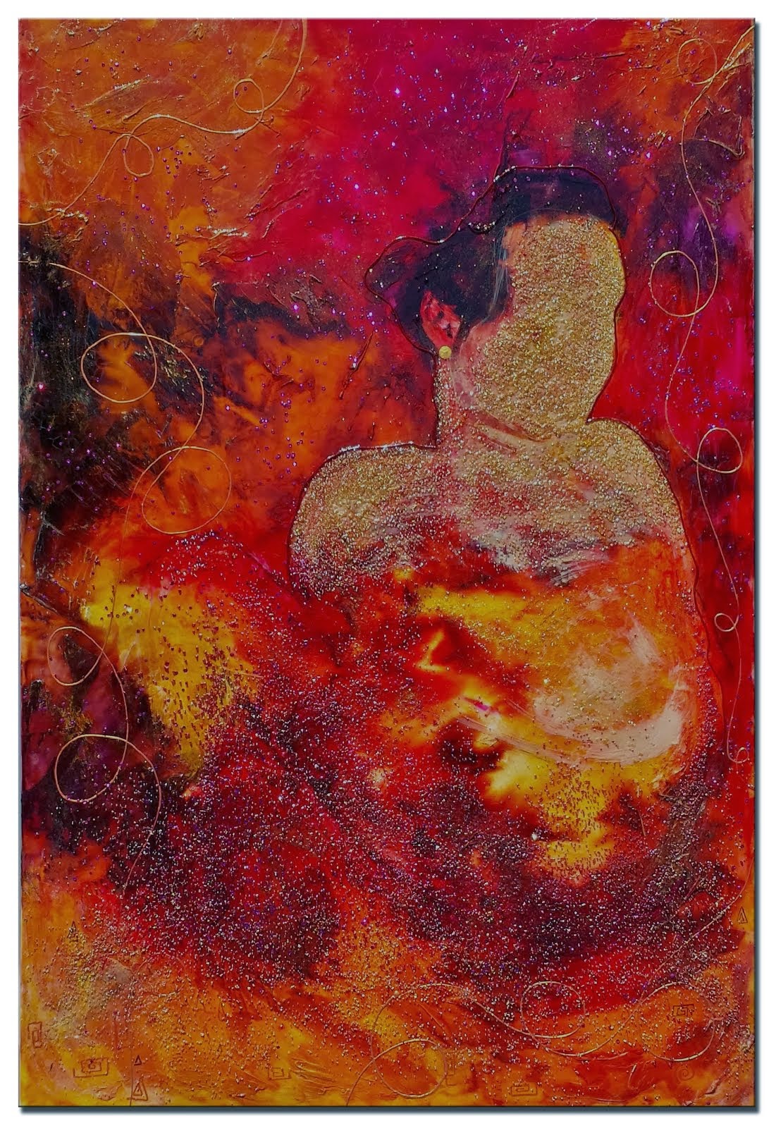 Abstract Painting "Thinking of You" by Dora Woodrum