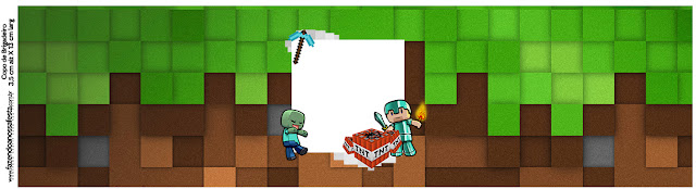 Minecraft: Etiquetas para Candy Bar para Imprimir Gratis.