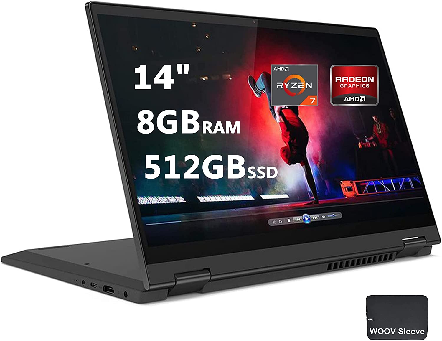 The New Lenovo Flex 5 14" 2-in-1 Touchscreen Laptop, 8-Core AMD Ryzen 7 4700U