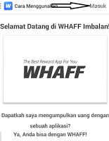 cara untuk masuk ke waff reward menggunakan facebook 