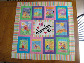 Fabric book panel quilt