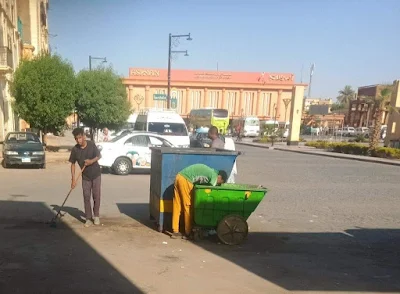 محافظ اسوان تنفيذ أعمال النظافة ورفع الإشغالات بأسوان وكوم أمبو