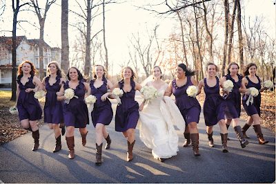 Eggplant Bridesmaid Dresses on Real Wedding  9 Bridesmaids  Eggplant Purple Dresses