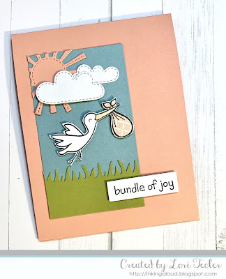 Bundle of Joy card-designed by Lori Tecler/Inking Aloud-stamps and dies from Lawn Fawn