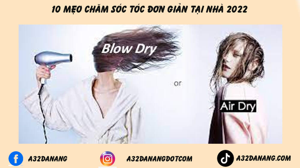 Để tóc khô tự nhiên