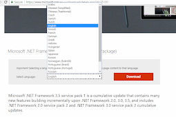 Cara Mendownload Microsoft Framework NET 3.5 di Web Resmi Microsoft