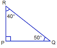 Right Angled Triangle PQR
