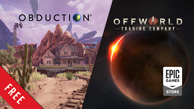 obduction offworld trading company free pc game sci-fi indie puzzle adventure real-time strategy game epic store cyan worlds mohawk games stardock entertainment