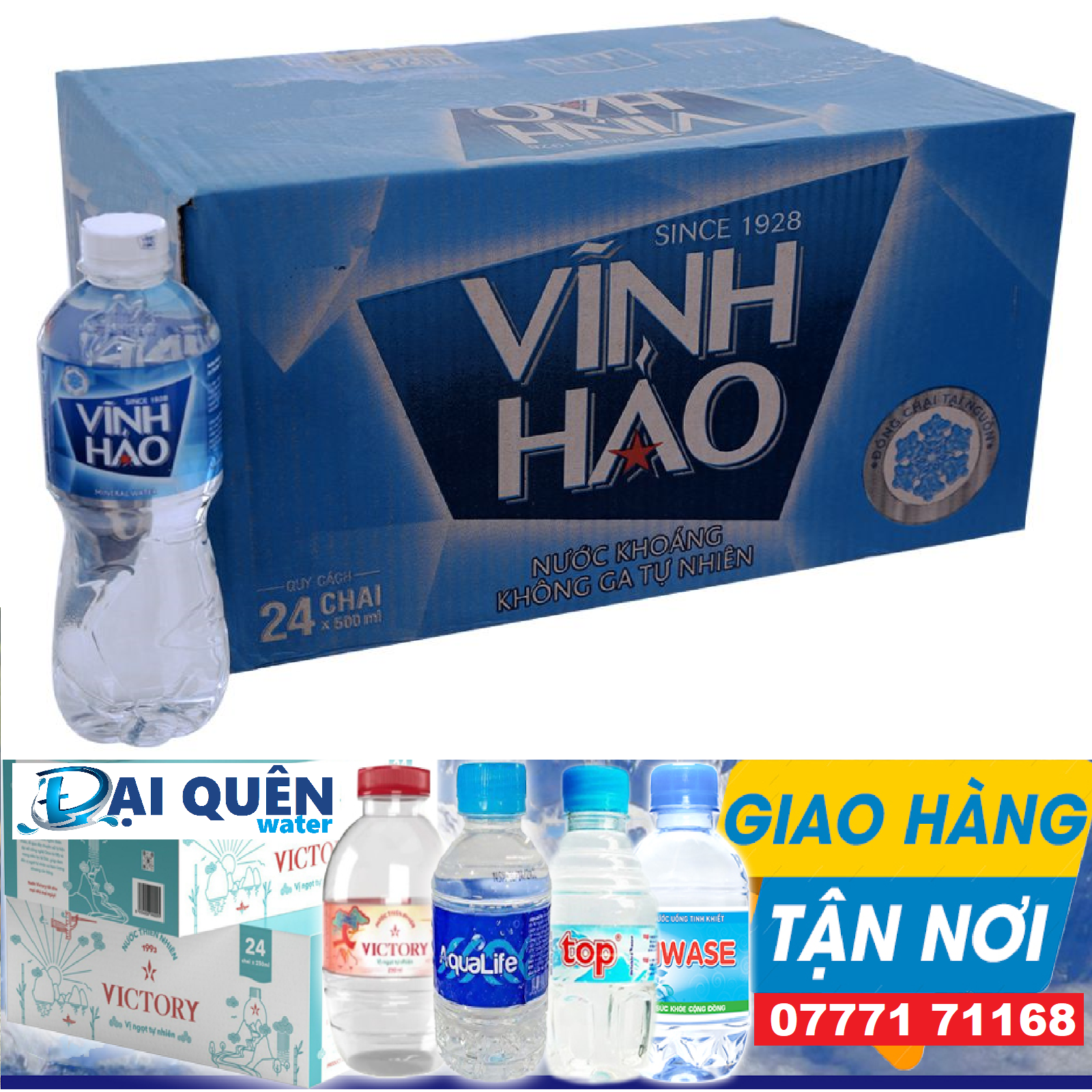 Nước khoáng Vĩnh Hảo 500ml- Thùng 24 chai