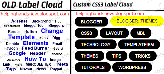 Customize Blogger Label Cloud With CSS3