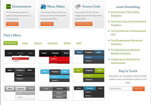 Profesional CSS Menu